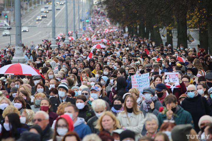 Pensioners and students' march